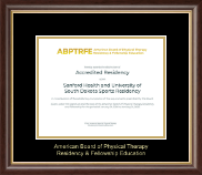 American Board of Physical Therapy Residency & Fellowship Education certificate frame - Gold Embossed Certificate Frame in Hampshire