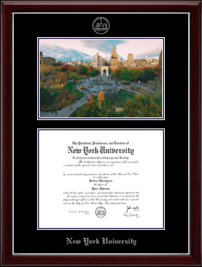 New York University diploma frame - Campus Scene Diploma Frame in Gallery Silver