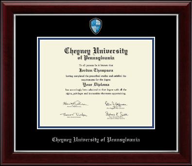 Cheyney University diploma frame - Masterpiece Medallion Diploma Frame in Gallery Silver