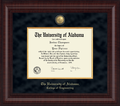 The University of Alabama Tuscaloosa diploma frame - Presidential Masterpiece Diploma Frame in Premier