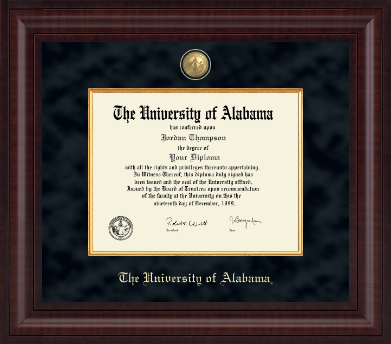The University of Alabama Tuscaloosa diploma frame - Presidential Masterpiece Diploma Frame in Premier