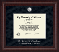 The University of Alabama Tuscaloosa diploma frame - Presidential Pewter Masterpiece Diploma Frame in Premier