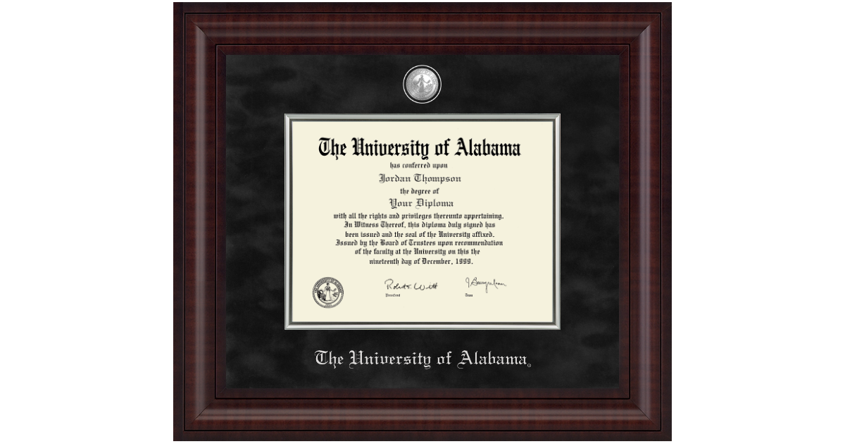 Presidential Pewter Masterpiece Diploma Frame in Premier The University