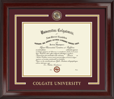 Colgate University diploma frame - Showcase Diploma Frame in Encore