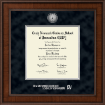 Craig Newmark Graduate School of Journalism CUNY diploma frame - Presidential Silver Engraved Diploma Frame in Madison