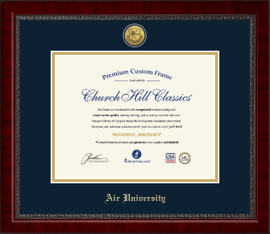 Air University diploma frame - Gold Engraved Medallion Diploma Frame in Sutton