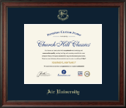Air University diploma frame - Gold Embossed Diploma Frame in Studio