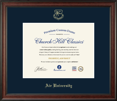 Air University diploma frame - Gold Embossed Diploma Frame in Studio