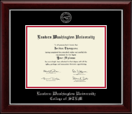 Eastern Washington University diploma frame - Silver Embossed Diploma Frame in Gallery Silver
