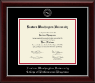 Eastern Washington University diploma frame - Silver Embossed Diploma Frame in Gallery Silver