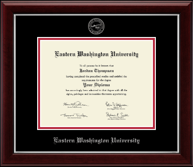 Eastern Washington University diploma frame - Silver Embossed Diploma Frame in Gallery Silver