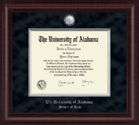The University of Alabama Tuscaloosa diploma frame - Presidential Pewter Masterpiece Diploma Frame in Premier