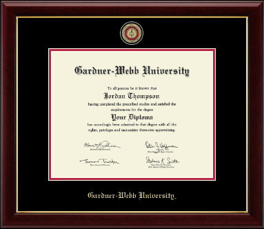 Gardner-Webb University diploma frame - Masterpiece Medallion Diploma Frame in Gallery