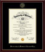 University of Missouri Kansas City diploma frame - Gold Embossed Diploma Frame in Galleria