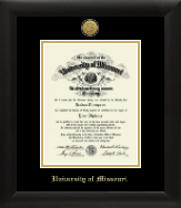 University of Missouri Columbia diploma frame - Gold Engraved Medallion Diploma Frame in Tacoma