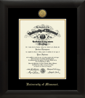 University of Missouri Columbia diploma frame - Gold Engraved Medallion Diploma Frame in Tacoma