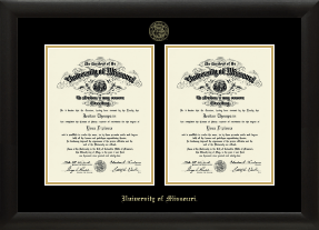 Double Diploma Frame