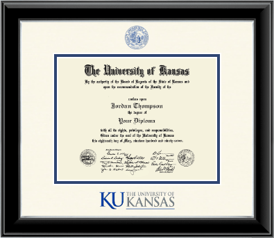 The University of Kansas diploma frame - Dimensions Diploma Frame in Onyx Silver