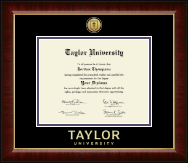 Taylor University diploma frame - Gold Engraved Medallion Diploma Frame in Murano