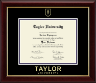 Taylor University diploma frame - Gold Embossed Diploma Frame in Gallery