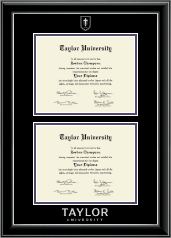 Taylor University diploma frame - Double Diploma Frame in Onyx Silver