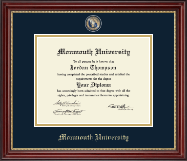 Monmouth University diploma frame - Masterpiece Medallion Diploma Frame in Kensington Gold