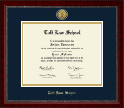 Taft Law School diploma frame - Gold Engraved Medallion Diploma Frame in Sutton