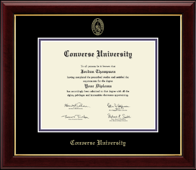 Converse University diploma frame - Gold Embossed Diploma Frame in Gallery