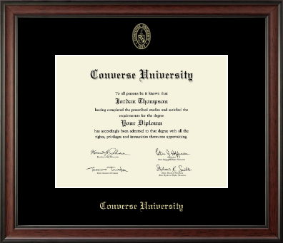 Converse University diploma frame - Gold Embossed Diploma Frame in Studio
