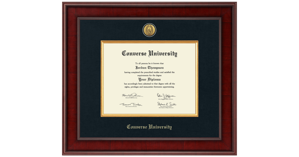 Converse University Diploma Frame Church Hill Classics