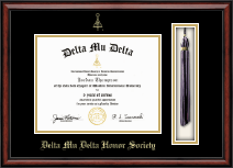 Delta Mu Delta Honor Society diploma frame - Tassel & Cord Certificate Frame in Southport