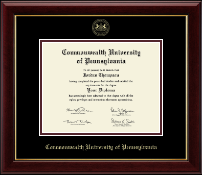 Bloomsburg University diploma frame - Gold Embossed Diploma Frame in Gallery
