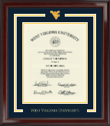 West Virginia University diploma frame - Spirit Medallion Diploma Frame in Encore