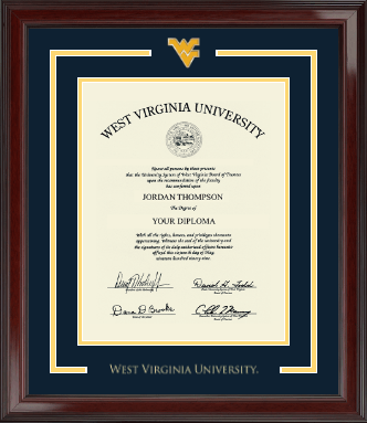West Virginia University diploma frame - Spirit Medallion Diploma Frame in Encore