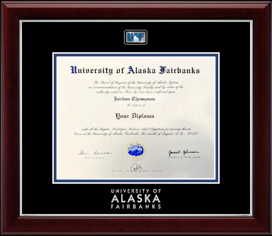 University of Alaska Fairbanks diploma frame - Masterpiece Medallion Diploma Frame in Gallery Silver