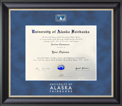 University of Alaska Fairbanks diploma frame - Regal Diploma Frame in Noir