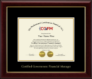 AGA’s CGFM certificate frame - Gold Embossed CGFM Certificate Frame in Gallery