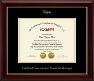 AGA’s CGFM certificate frame - 30th Anniversary of CGFM Gold Embossed Certificate Frame in Gallery