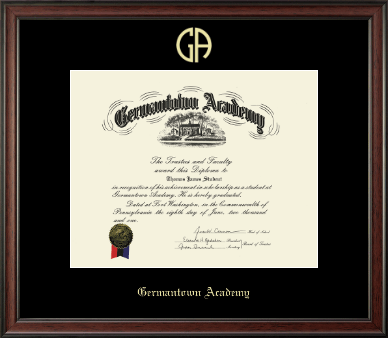 Germantown Academy diploma frame - Gold Embossed Diploma Frame in Studio