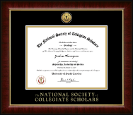 The National Society of Collegiate Scholars certificate frame - Gold Engraved Medallion Certificate Frame in Murano