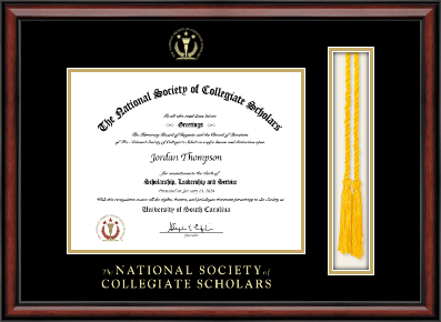The National Society of Collegiate Scholars certificate frame - Tassel & Cord Certificate Frame in Southport