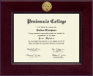 Peninsula College diploma frame - Century Gold Engraved Diploma Frame in Cordova