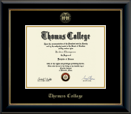 Thomas College diploma frame - Gold Embossed Diploma Frame in Onyx Gold
