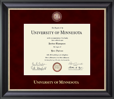 University of Minnesota diploma frame - Regal Diploma Frame in Noir