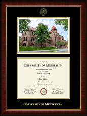University of Minnesota diploma frame - Campus Scene Diploma Frame in Murano