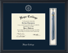 Hope College diploma frame - Tassel & Cord Diploma Frame in Obsidian