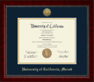 University of California Merced diploma frame - Gold Engraved Medallion Diploma Frame in Sutton