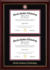 Florida Institute of Technology diploma frame - Double Masterpiece Diploma Frame in Gallery