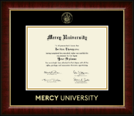 Mercy University diploma frame - Gold Embossed Diploma Frame in Murano