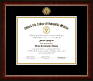 Edward Via College of Osteopathic Medicine diploma frame - Gold Engraved Medallion Diploma Frame in Murano